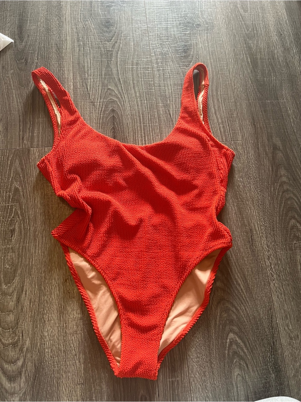 J.Crew plus size Textured scoopneck one-piece swimsuit in Venetian Red Size 10